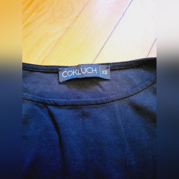 Cokluch Onzuka Straight Black, Cream Printed Sustainable Midi Dress, XS. HP! - Picture 10 of 13